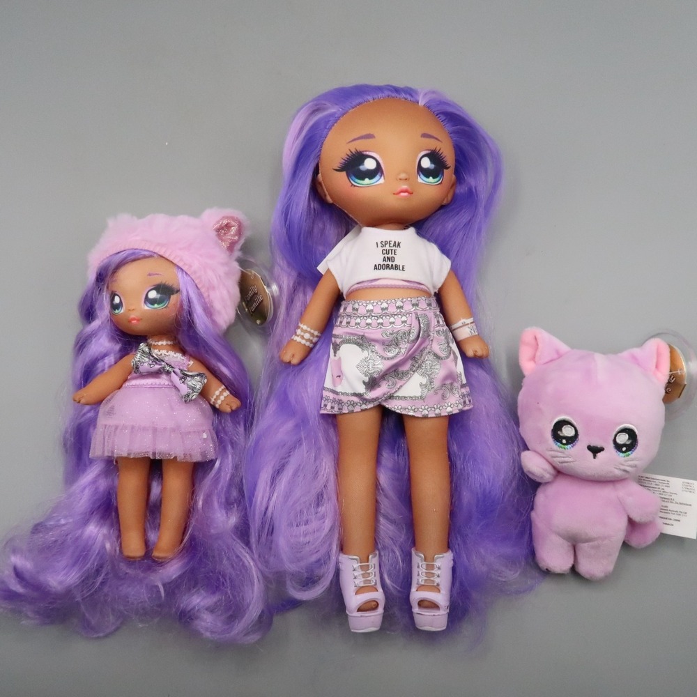 MGA Entertainment Na! Na! Na! Surprise Lavender Kitty Cat Family Dolls Set Lot‎